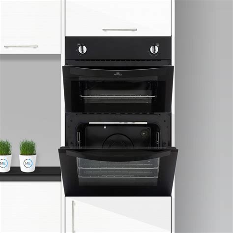gas cooker with oven and grill black